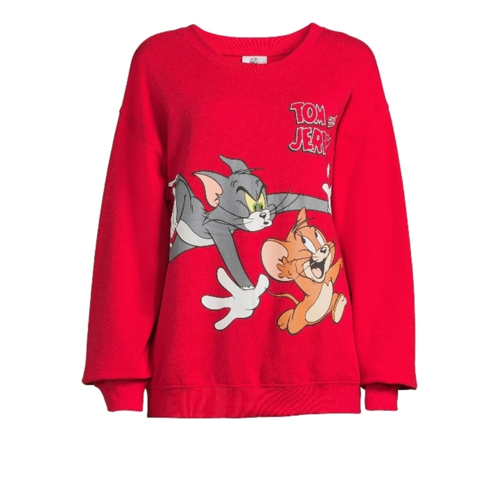 Tom & Jerry Chase Graphic Fleece Sweatshirt